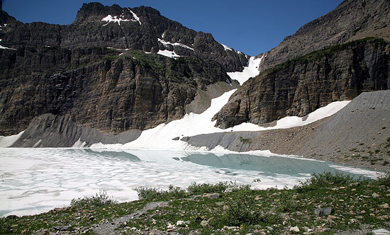 Glacier National Park 
Upper Grinnell Lake and Glacier